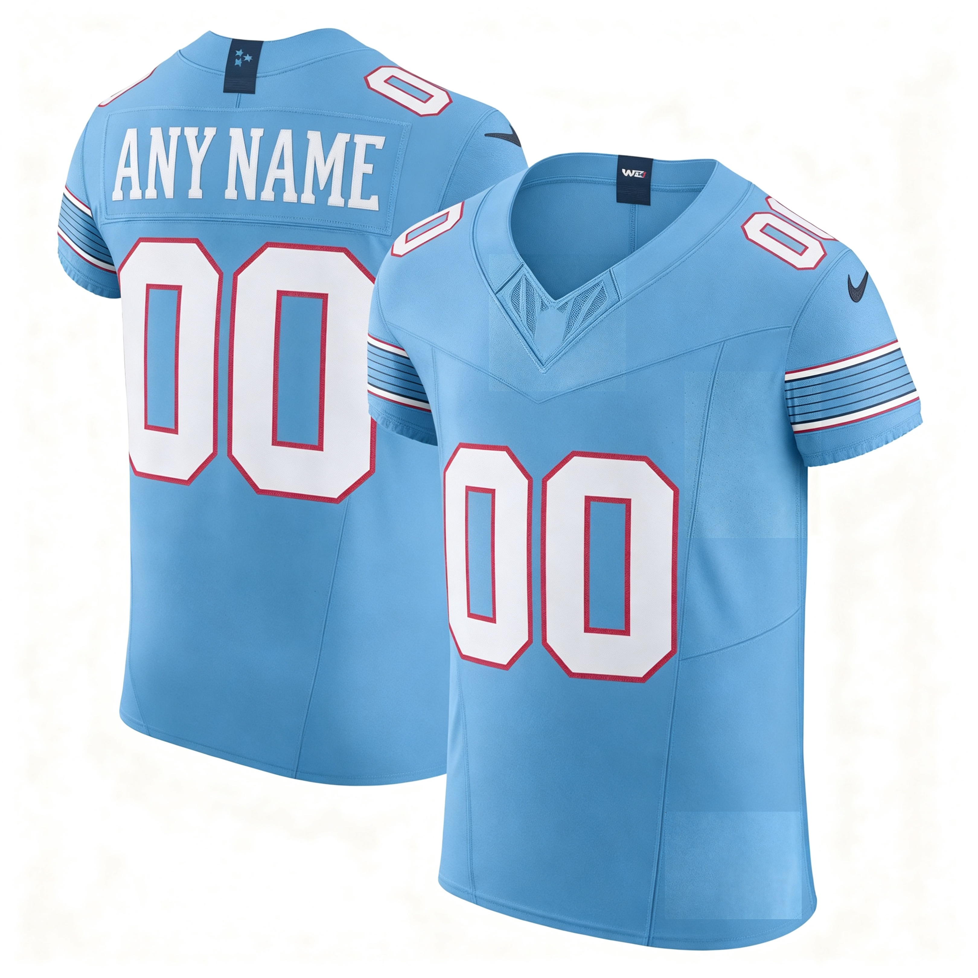 Men's Custom Light Blue Vapor Jersey