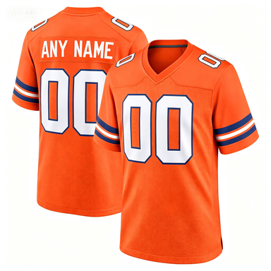 Men's Custom Orange Throwback Jersey